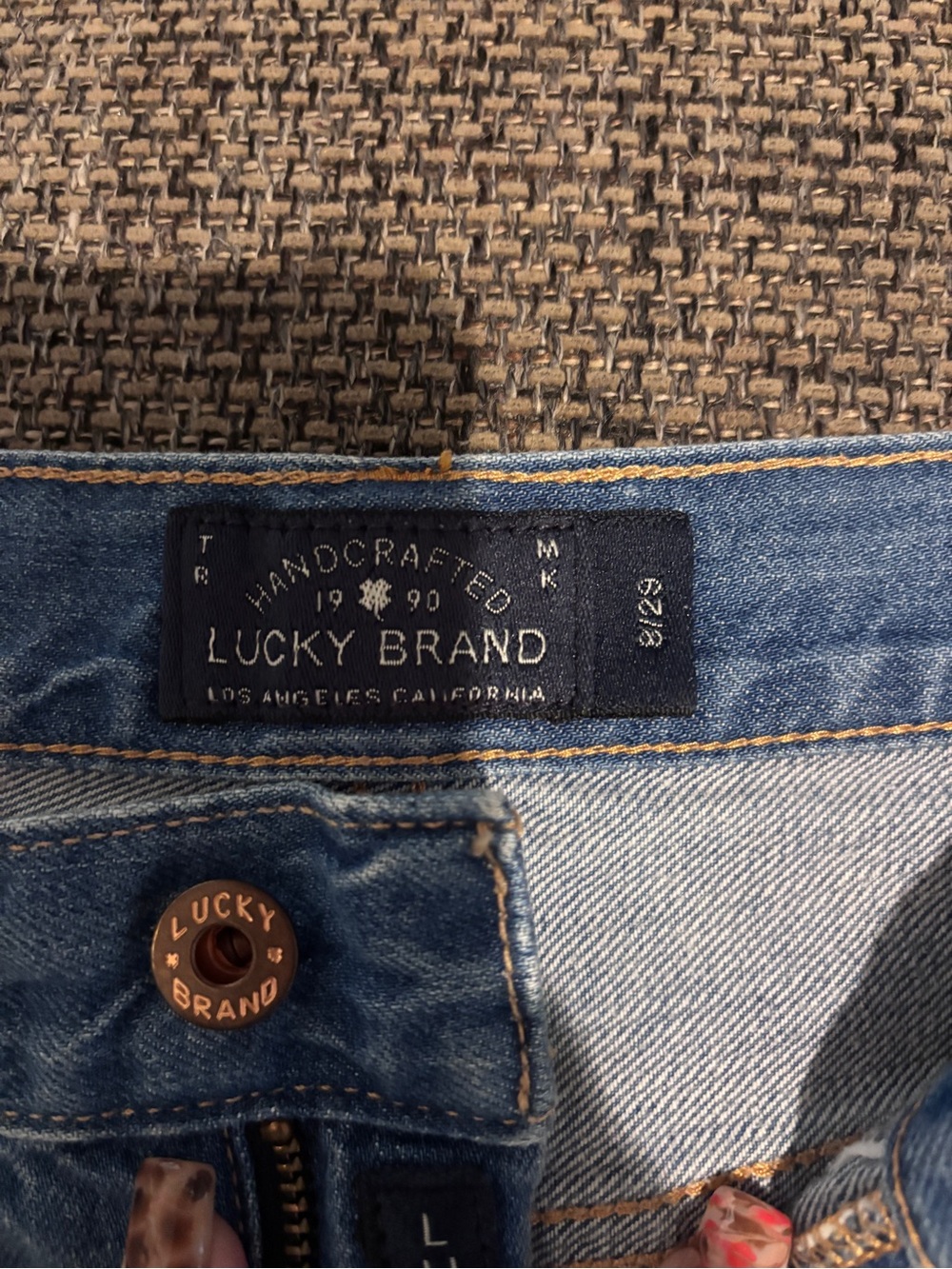 Lucky Brand Light Blue Distressed Denim Jean Shorts - Picture 3 of 5